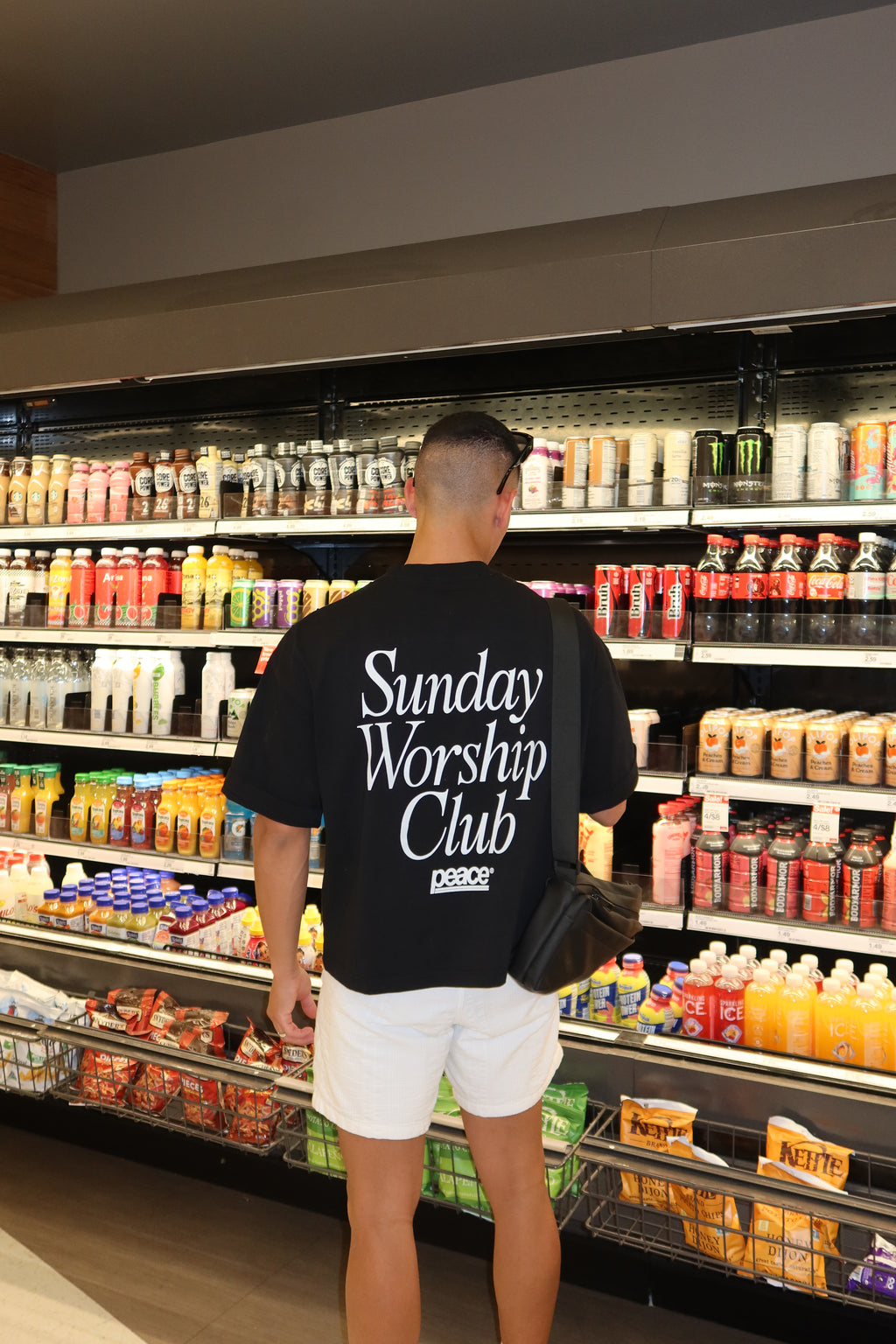 Sunday Worship Club Boxy Tee Black | House Of Peace®