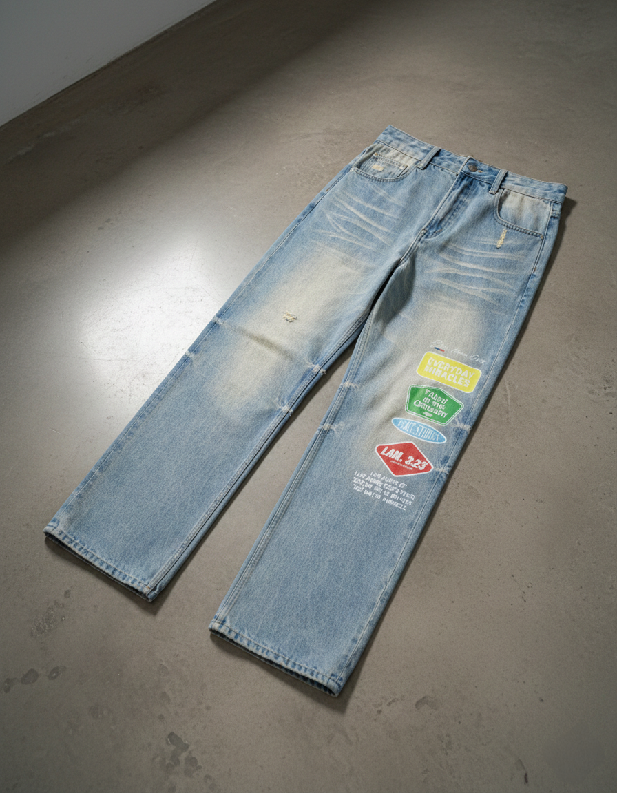 Everyday Miracles Sun Fade Raw Hem Jeans | House Of Peace®