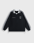 Know Jesus, Know Peace Signature Black Striped Collar Sweatshirt | House Of Peace®