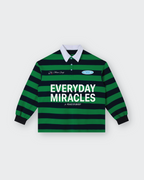 Everyday Miracles Green Stripe Polo Shirt | House Of Peace®