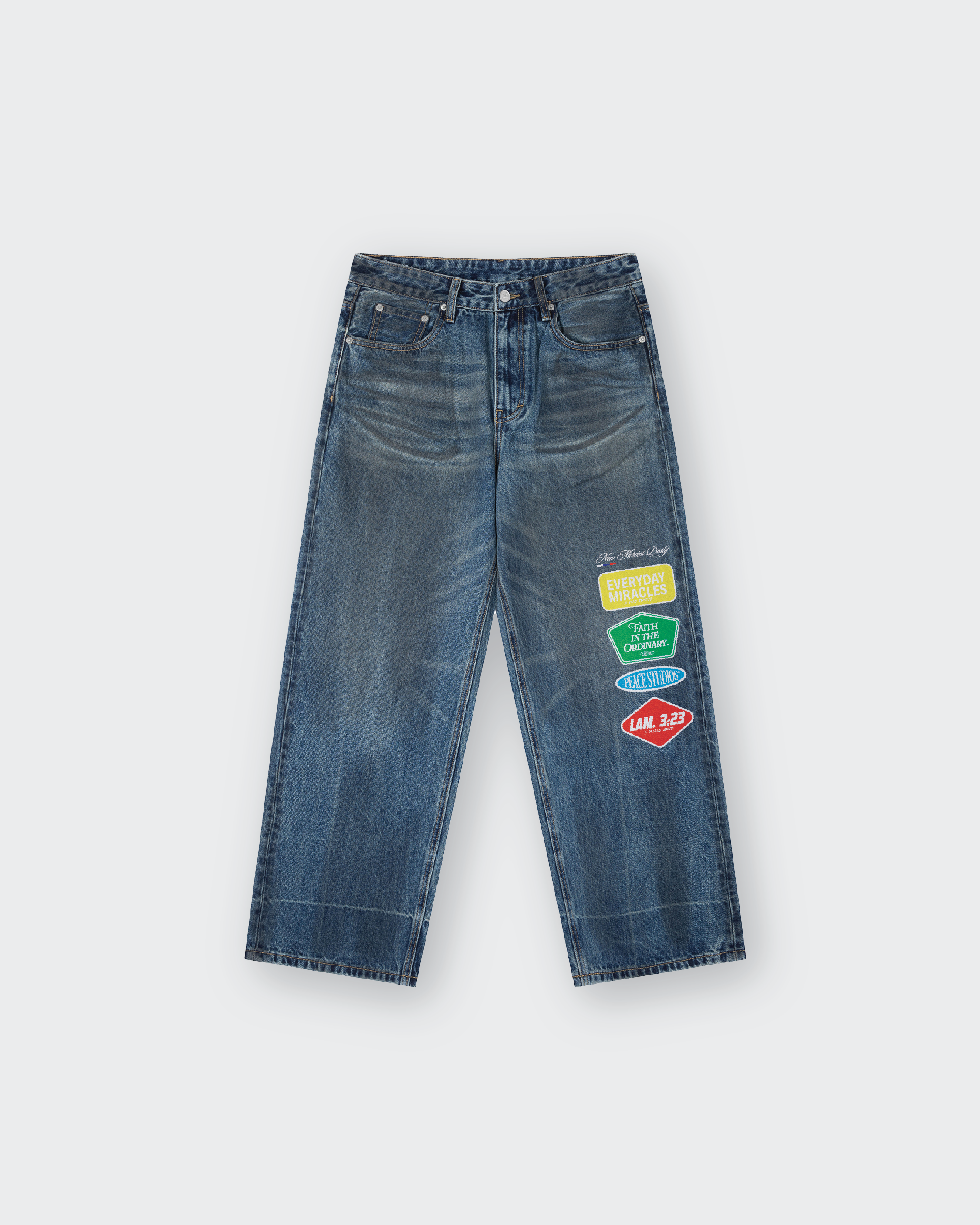 Everyday Miracles Vintage Wash Baggy Jeans| House Of Peace®