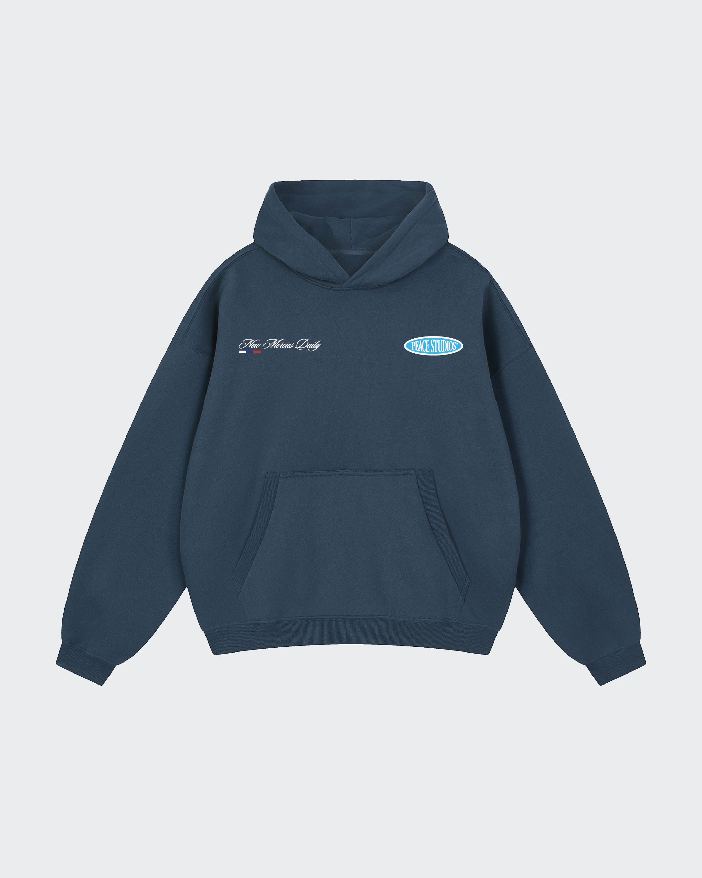 Everyday Miracles Navy Blue Boxy Hoodie | House Of Peace®