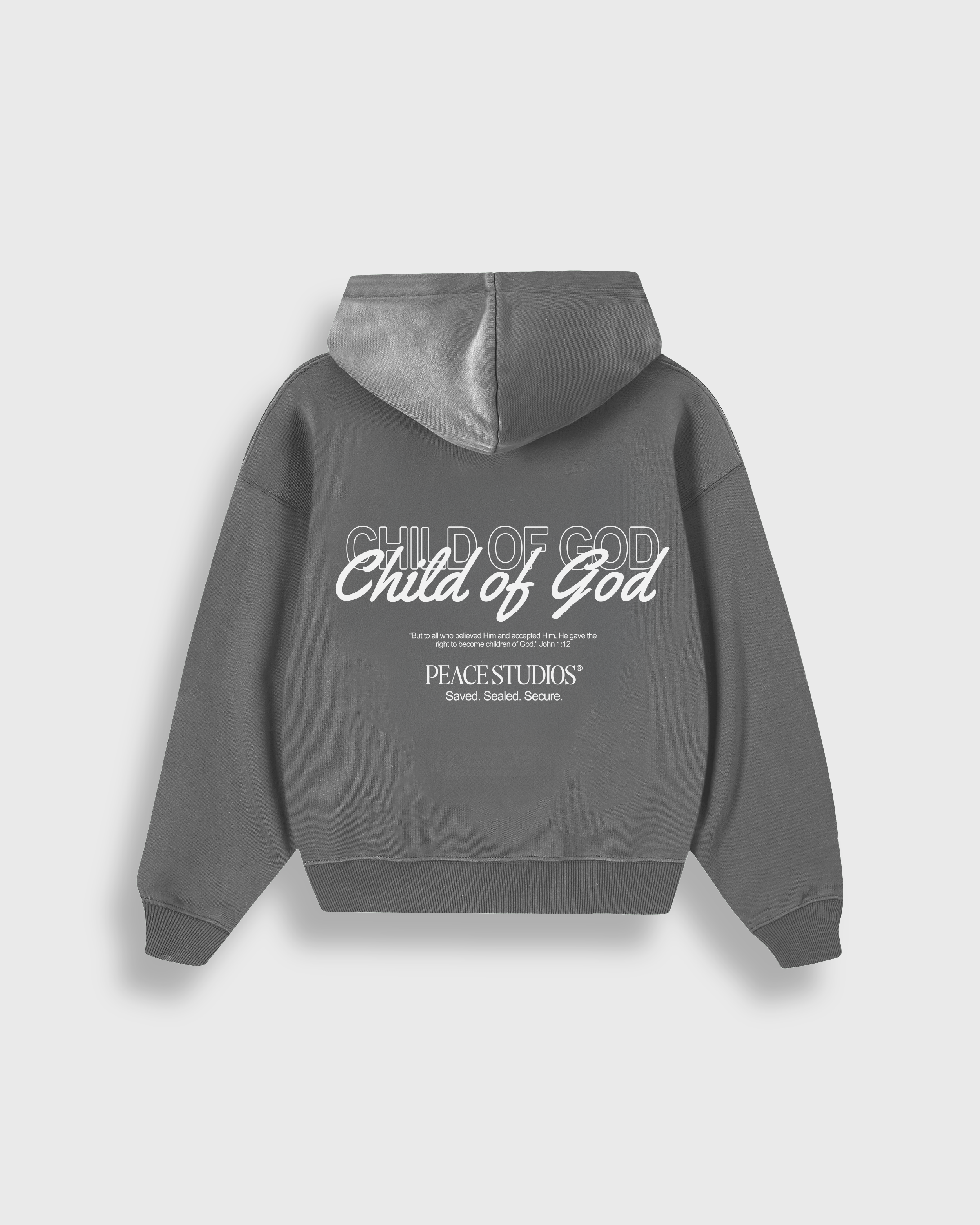 Child of God Gray Oversized Heavyweight Hoodie | House Of Peace®