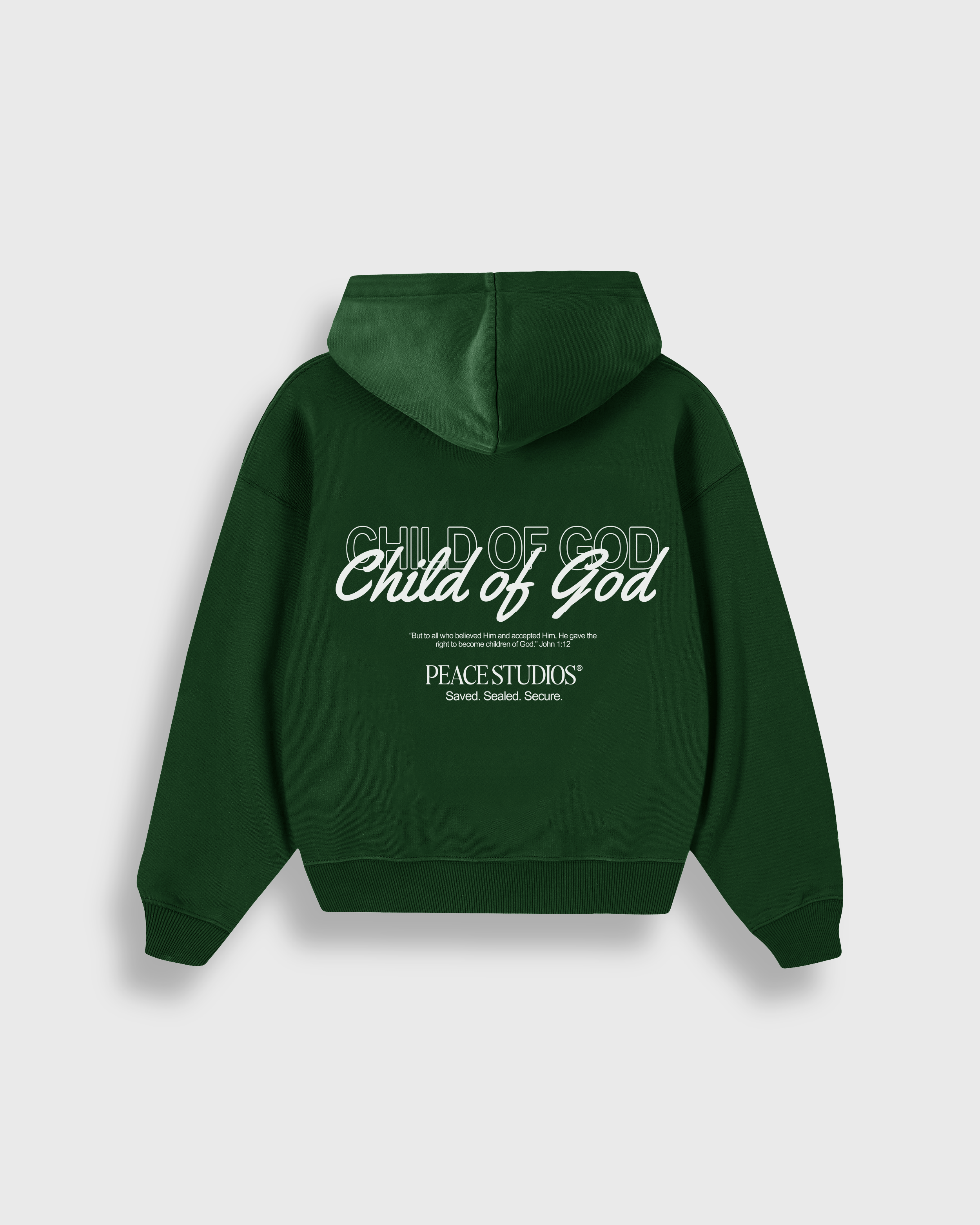 Child of God Green Oversized Heavyweight Hoodie | House Of Peace®
