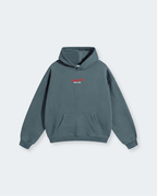 Not Luck Just God Gray Blue Oversized Heavyweight Hoodie | House of Peace®