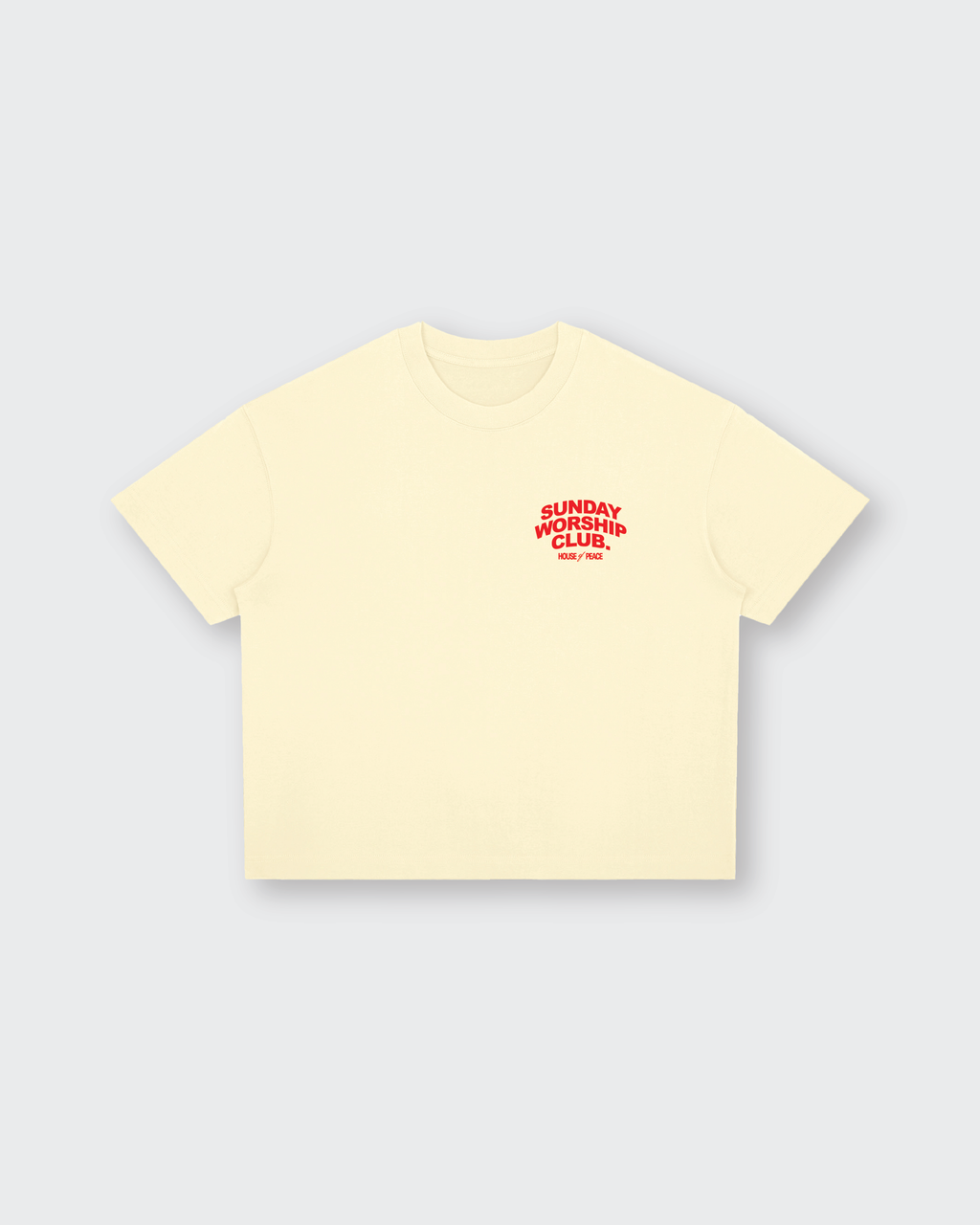 Sunday Worship Club Summer Beige Boxy Drop Shoulder Tee | House of Peace®