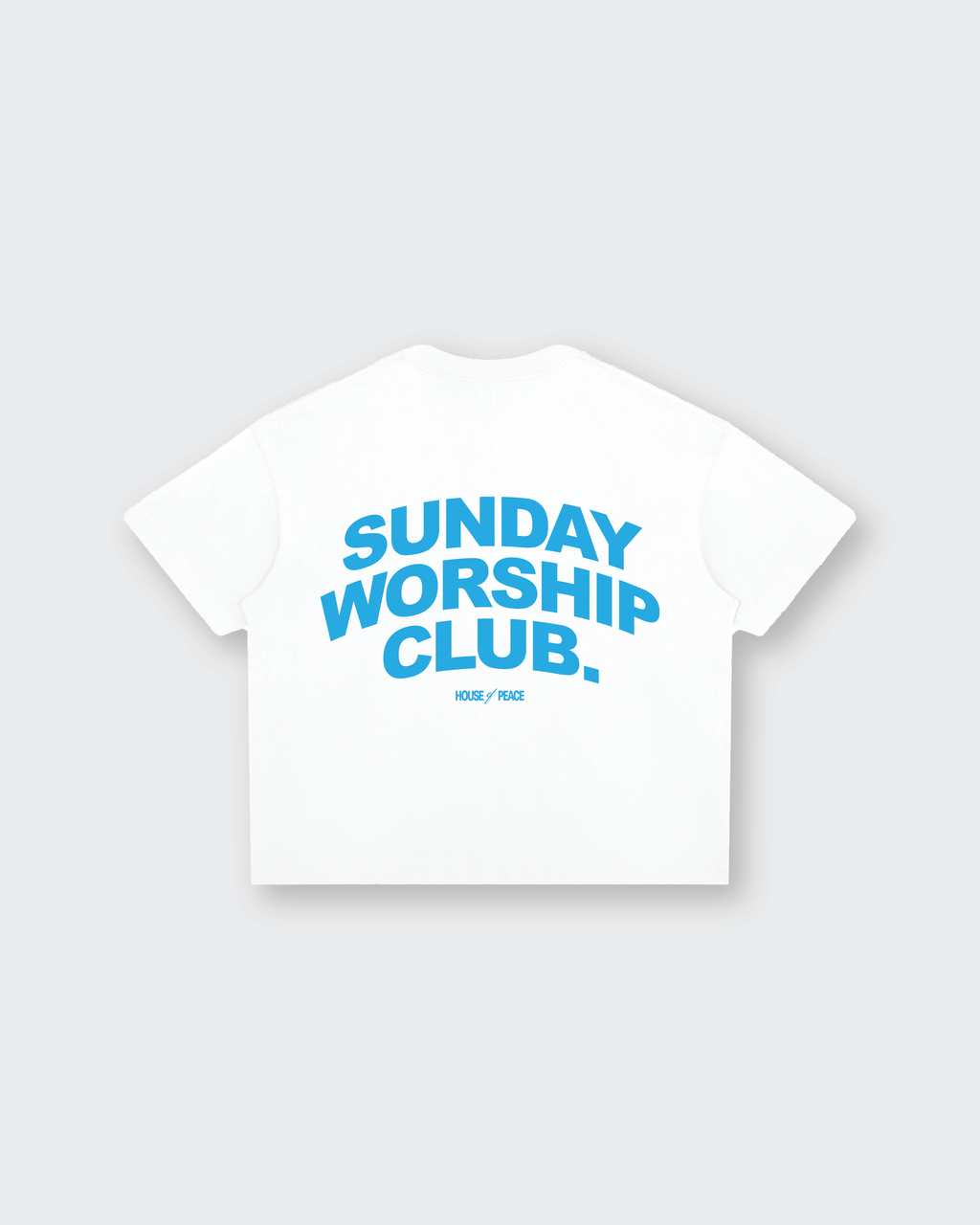 Sunday Worship Club Summer White Boxy Drop Shoulder Tee | House of Peace®