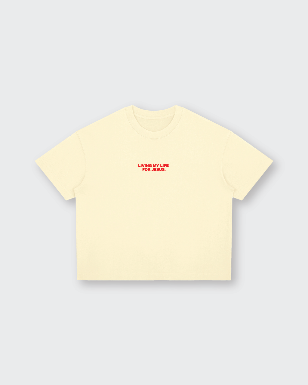 Living My Life Beige Boxy Drop Shoulder Tee | House of Peace®