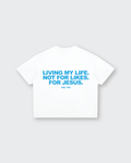 Living My Life White Boxy Drop Shoulder Tee | House of Peace®