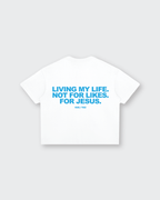 Living My Life White Boxy Drop Shoulder Tee | House of Peace®