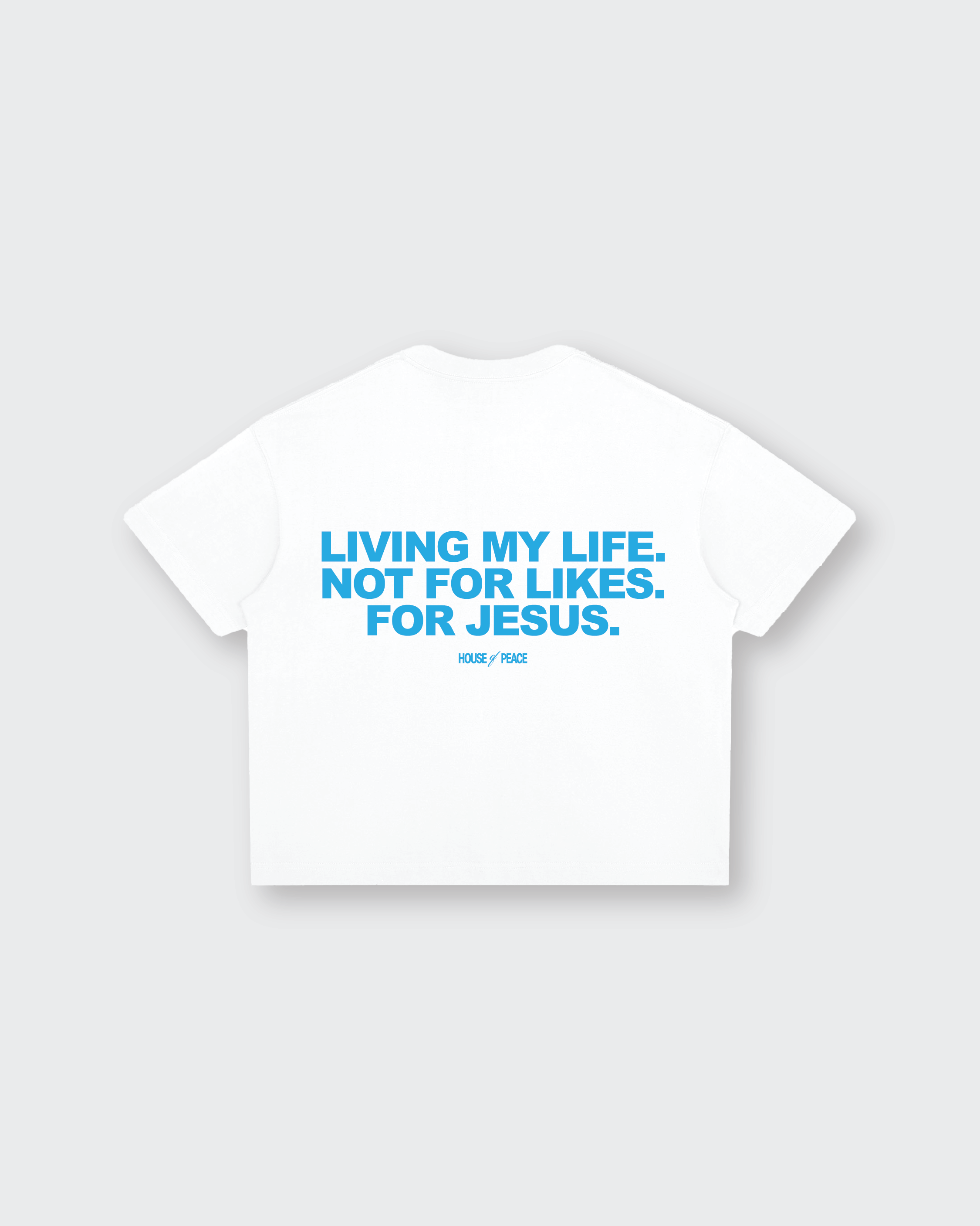 Living My Life White Boxy Drop Shoulder Tee | House of Peace®