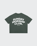 Sunday Worship Club Summer Gray Boxy Drop Shoulder Tee | House of Peace®