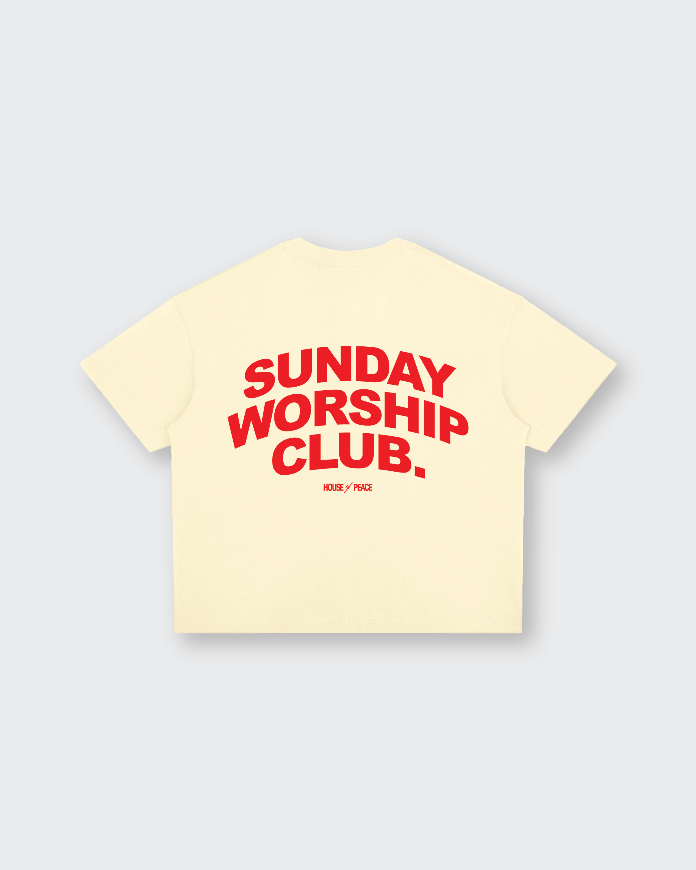 Sunday Worship Club Summer Beige Boxy Drop Shoulder Tee | House of Peace®