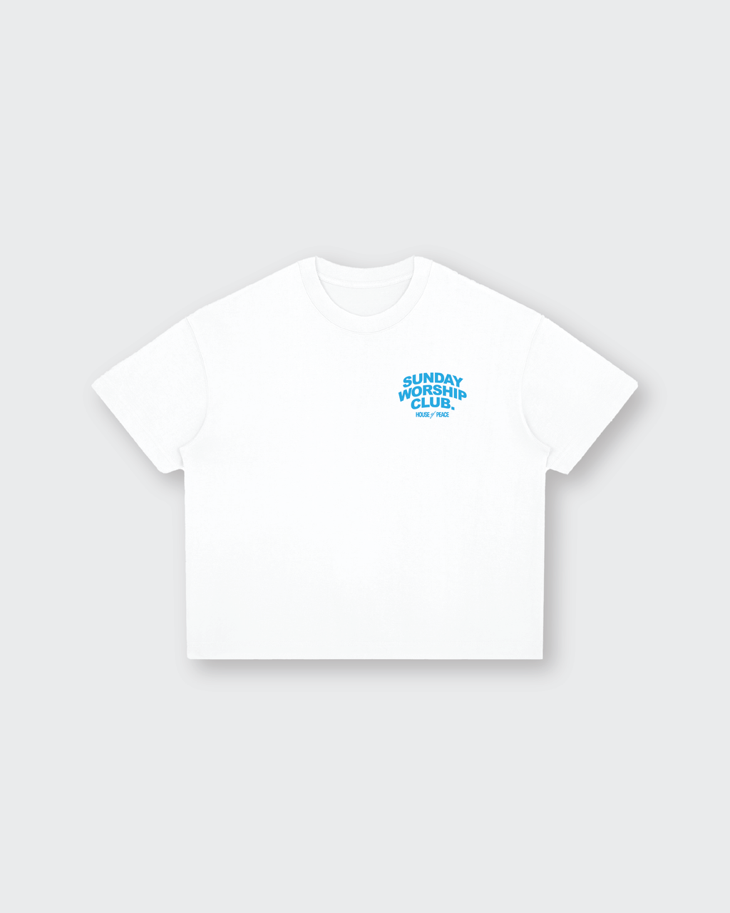Sunday Worship Club Summer White Boxy Drop Shoulder Tee | House of Peace®
