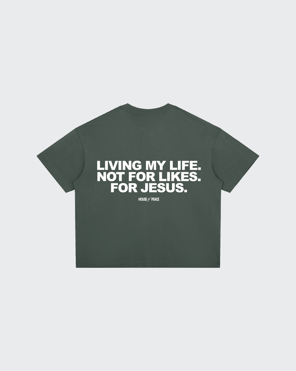 Living My Life Gray Boxy Drop Shoulder Tee | House of Peace®
