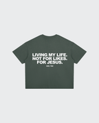 Living My Life Gray Boxy Drop Shoulder Tee | House of Peace®