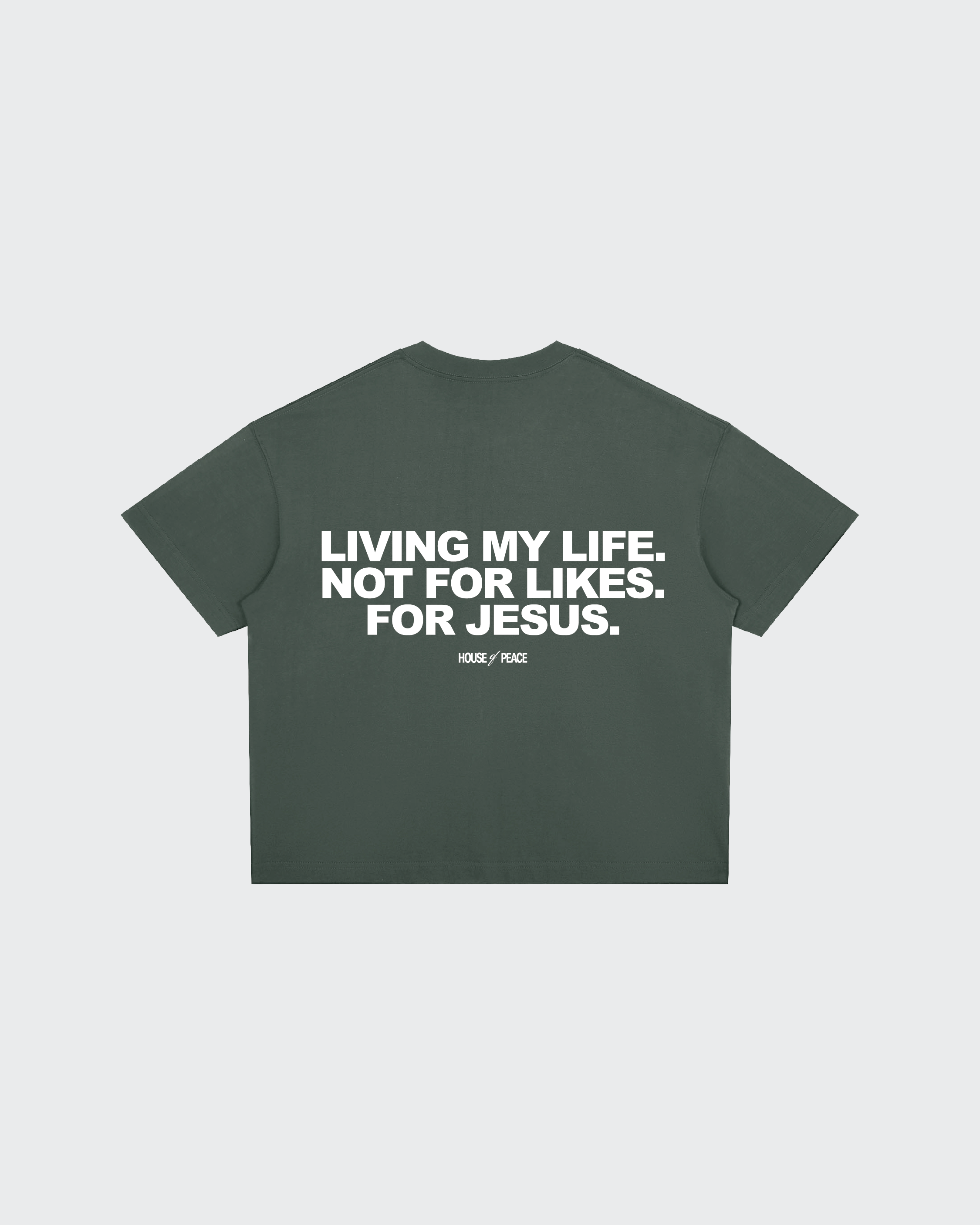 Living My Life Gray Boxy Drop Shoulder Tee | House of Peace®