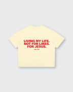 Living My Life Beige Boxy Drop Shoulder Tee | House of Peace®
