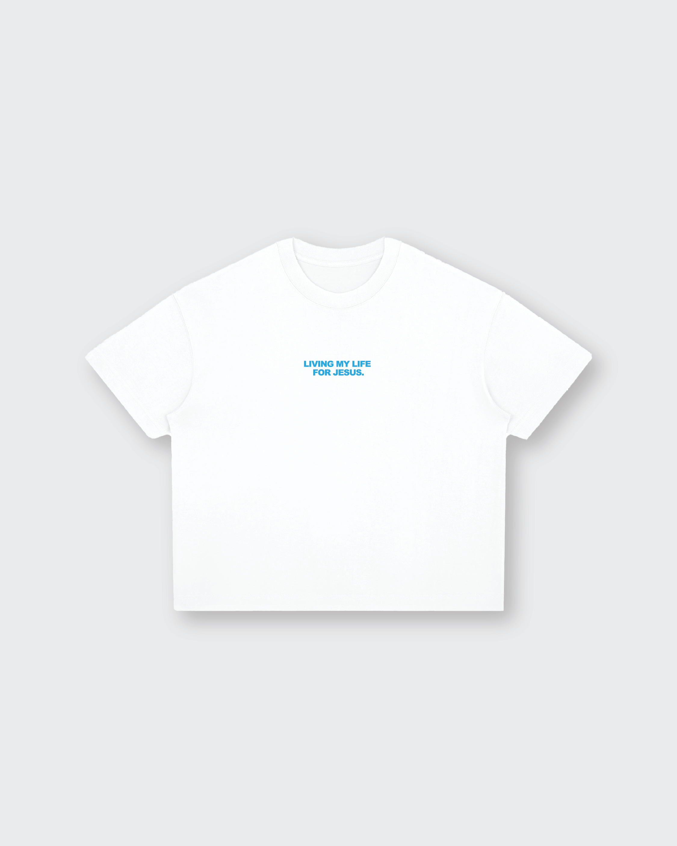 Living My Life White Boxy Drop Shoulder Tee | House of Peace®