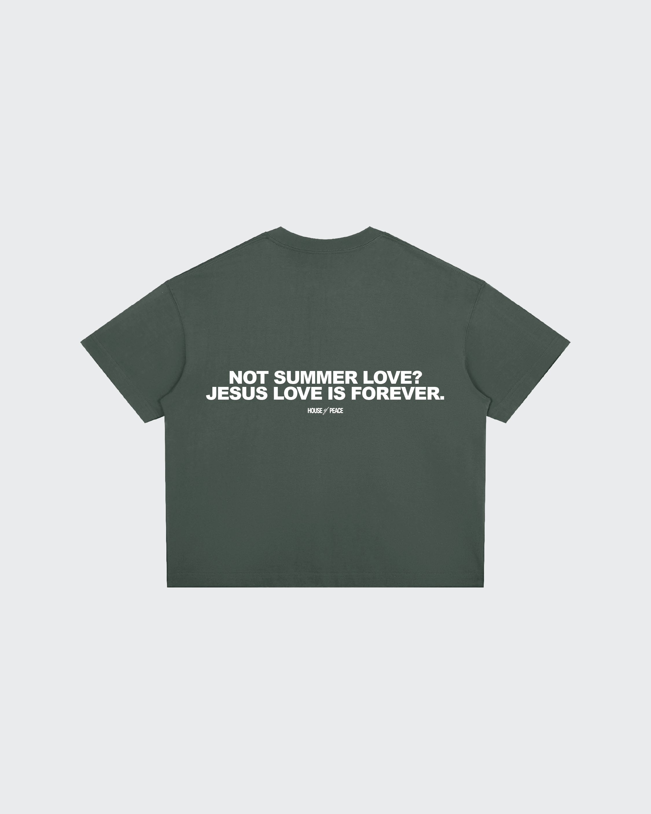 Summer Love Gray Boxy Drop Shoulder Tee | House of Peace®