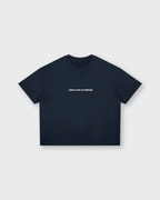 Summer Love Navy Blue Boxy Drop Shoulder Tee | House of Peace®