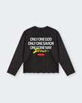 Only Jesus Vintage Black Raw Edge Boxy Longsleeve | House of Peace®