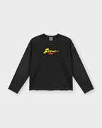 Only Jesus Vintage Black Raw Edge Boxy Longsleeve | House of Peace®