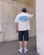 Sunday Worship Club Summer White Boxy Drop Shoulder Tee | House of Peace®