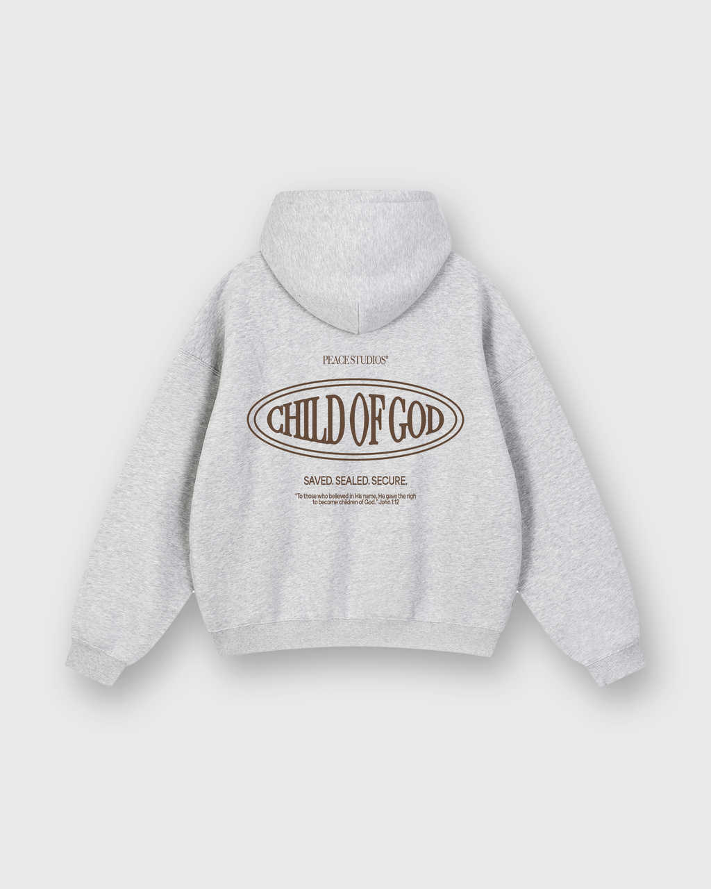 Child of God II Gray Dual-Zip Fleece Boxy Hoodie | House Of Peace®