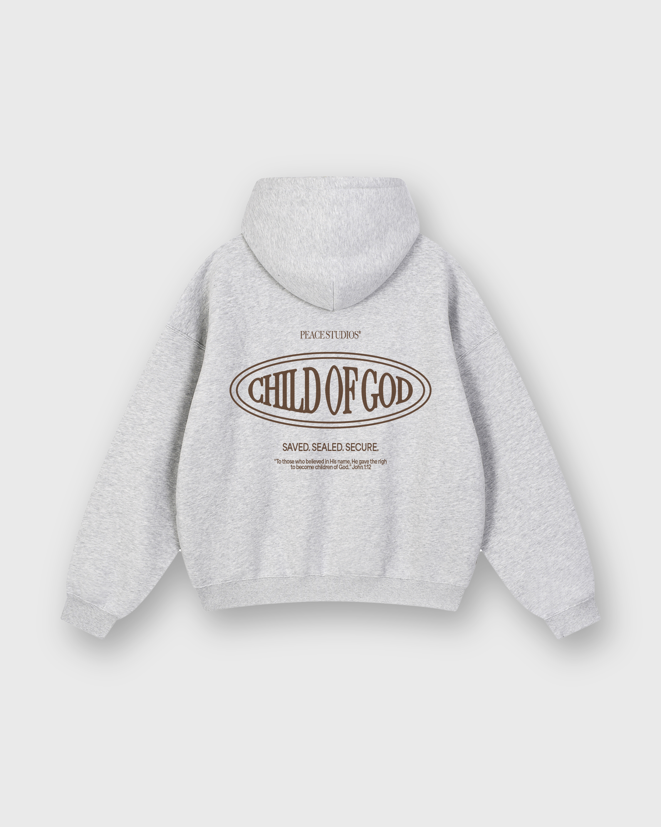 Child of God II Gray Dual-Zip Fleece Boxy Hoodie | House Of Peace®