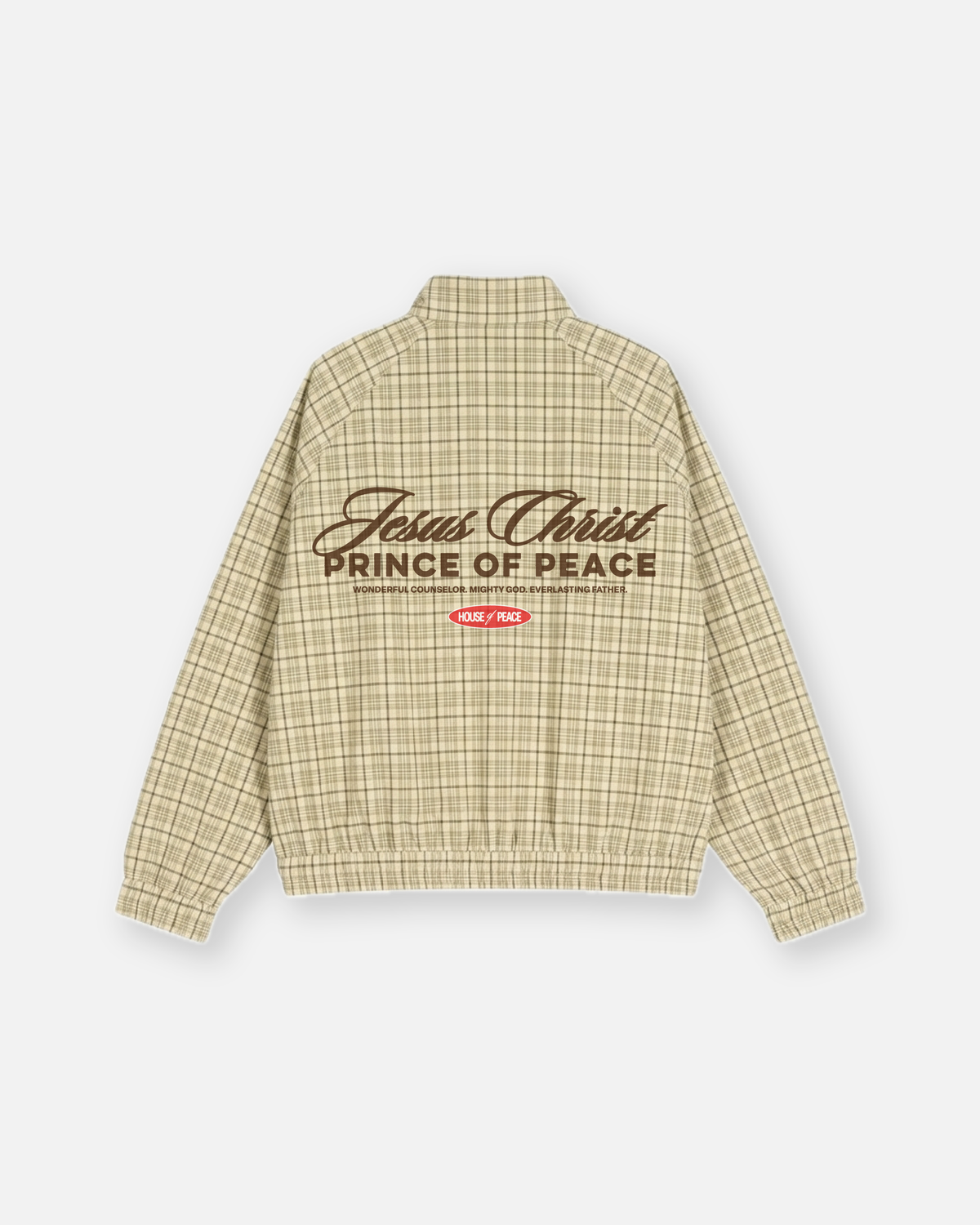 Prince of Peace Beige Plaid Full-Zip Track Jacket | House of Peace® (Copy)