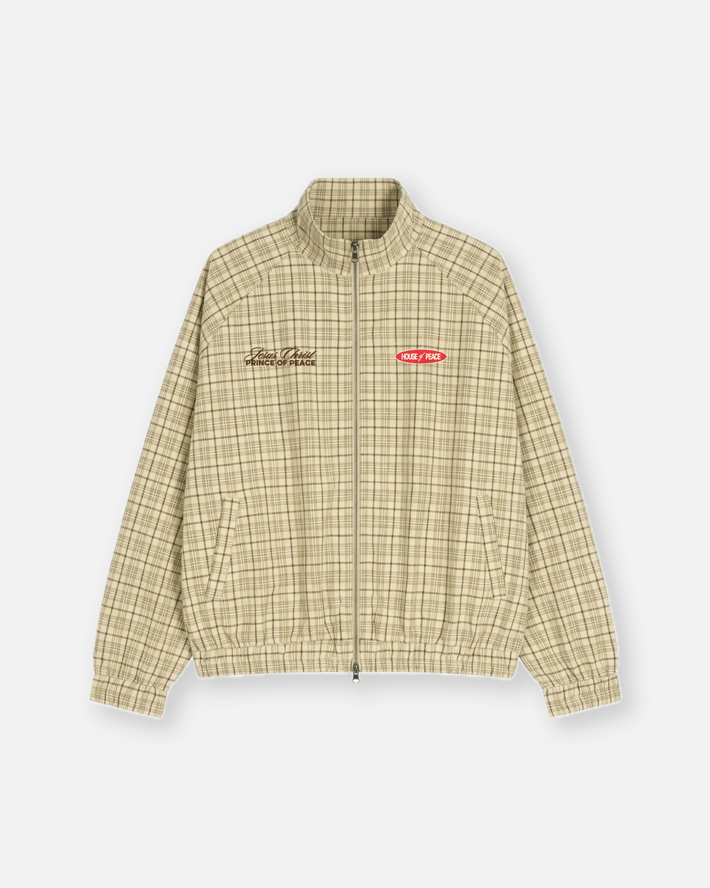 Prince of Peace Beige Plaid Full-Zip Track Jacket | House of Peace® (Copy)