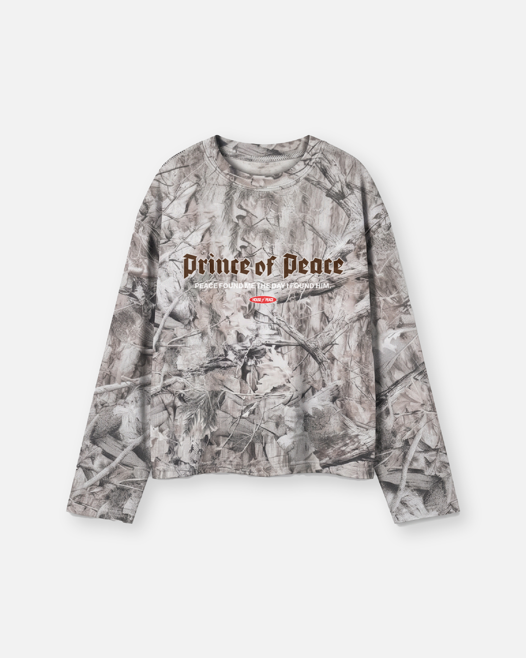 Retro Prince of Peace Camo Waffle Long Sleeve | House of Peace®
