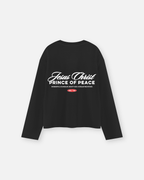 Prince of Peace Black Vintage Wash Boxy Long Sleeve | House of Peace®