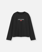 Prince of Peace Black Vintage Wash Boxy Long Sleeve | House of Peace®