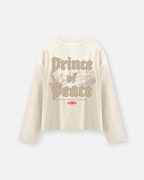 Retro Prince of Peace Beige Sunfade Boxy Long Sleeve | House of Peace®