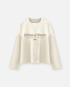 Retro Prince of Peace Beige Sunfade Boxy Long Sleeve | House of Peace®