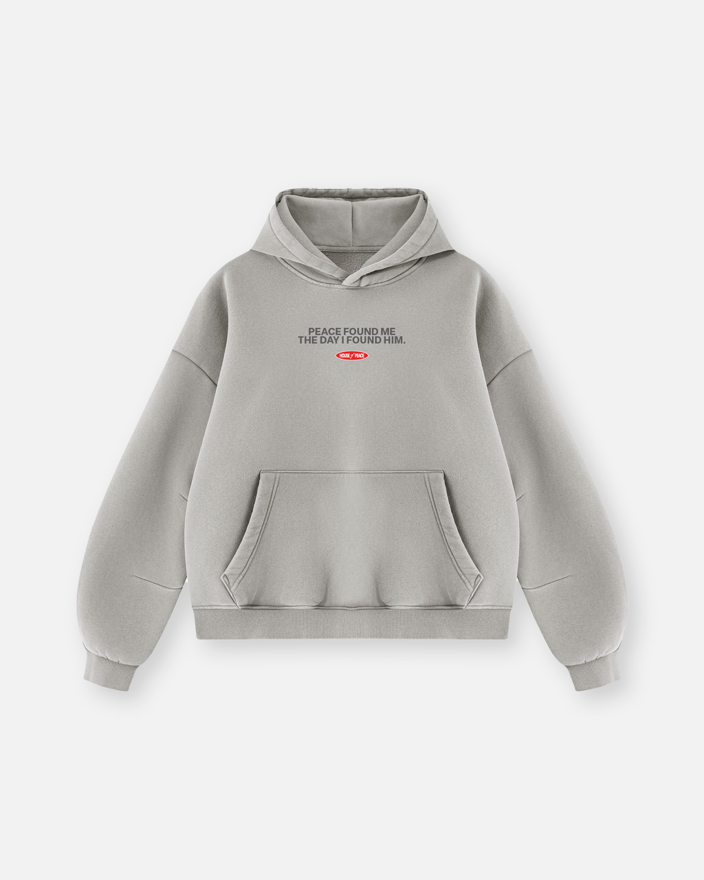 Prince of Peace Gray Vintage Wash Boxy Fleece Hoodie | House of Peace®