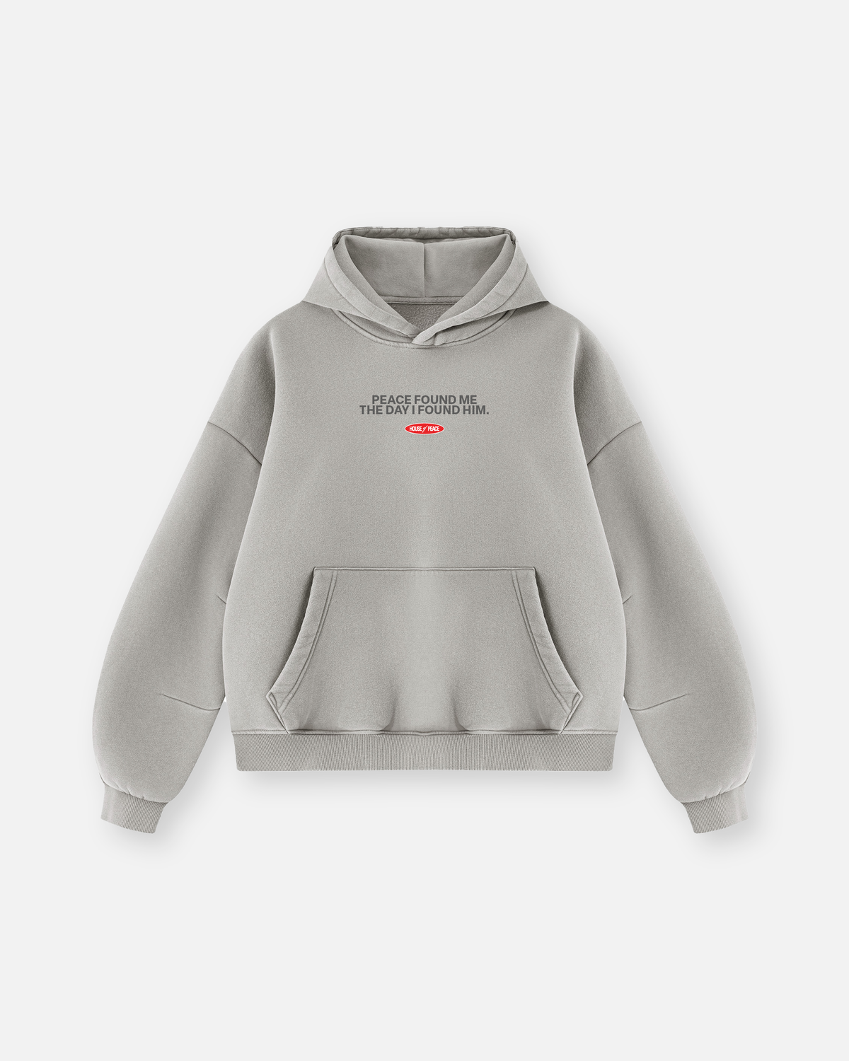 Prince of Peace Gray Vintage Wash Boxy Fleece Hoodie | House of Peace®