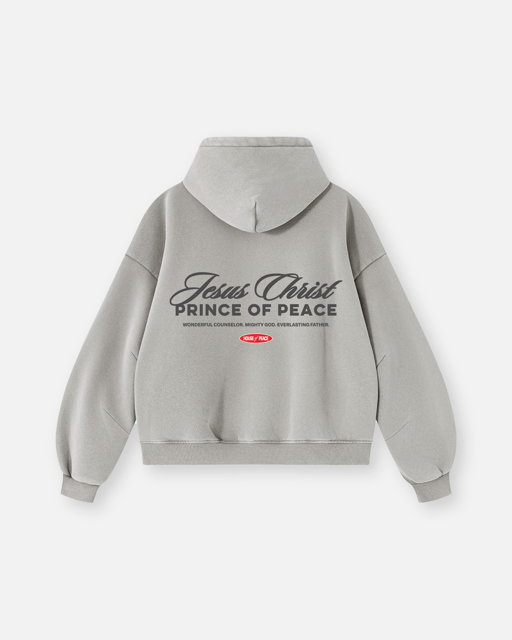 Prince of Peace Gray Vintage Wash Boxy Fleece Hoodie | House of Peace®