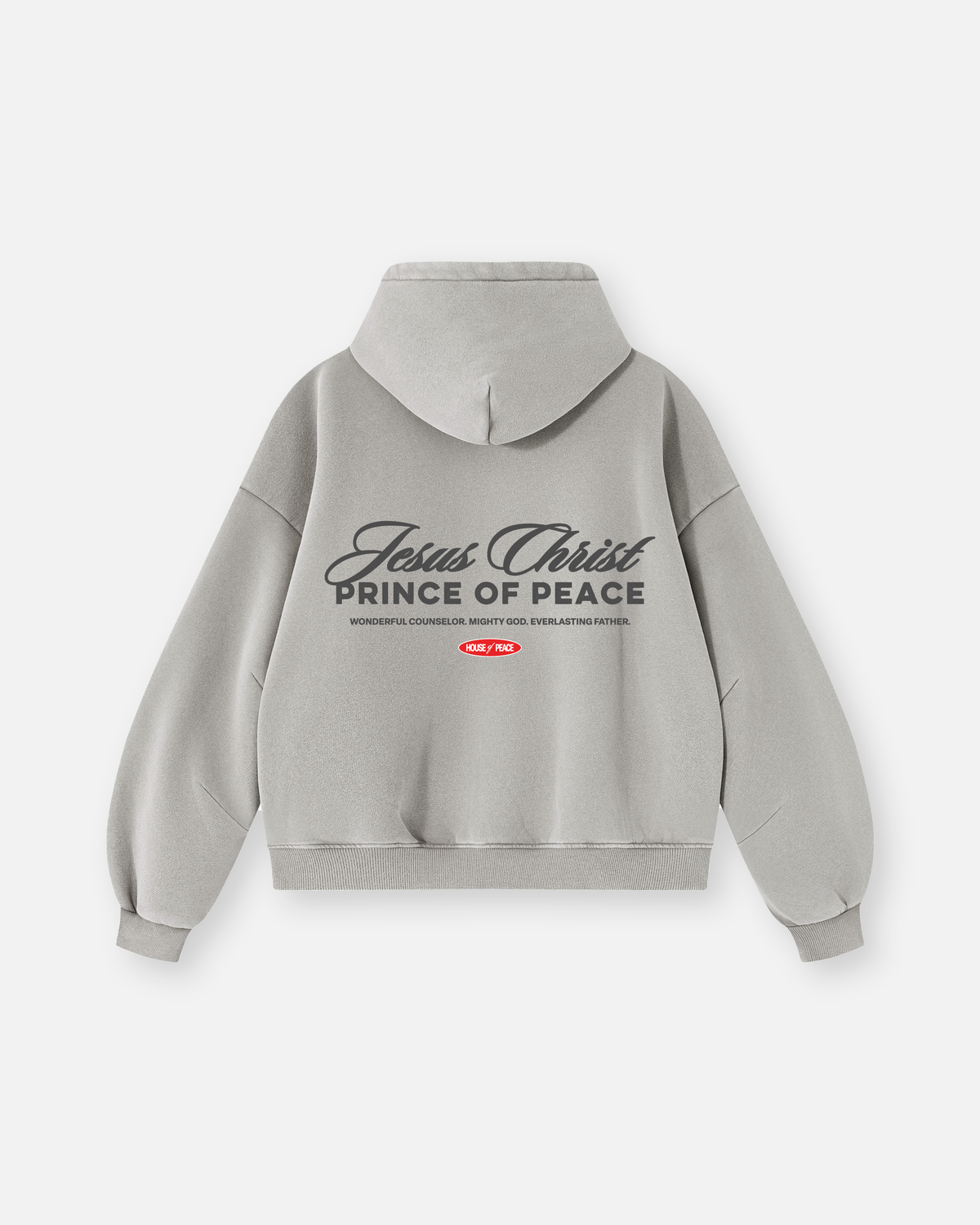 Prince of Peace Gray Vintage Wash Boxy Fleece Hoodie | House of Peace®