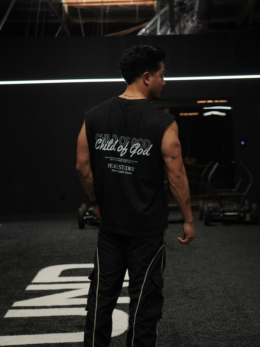 Child of God Black Raw Edge Tank Top | House Of Peace®