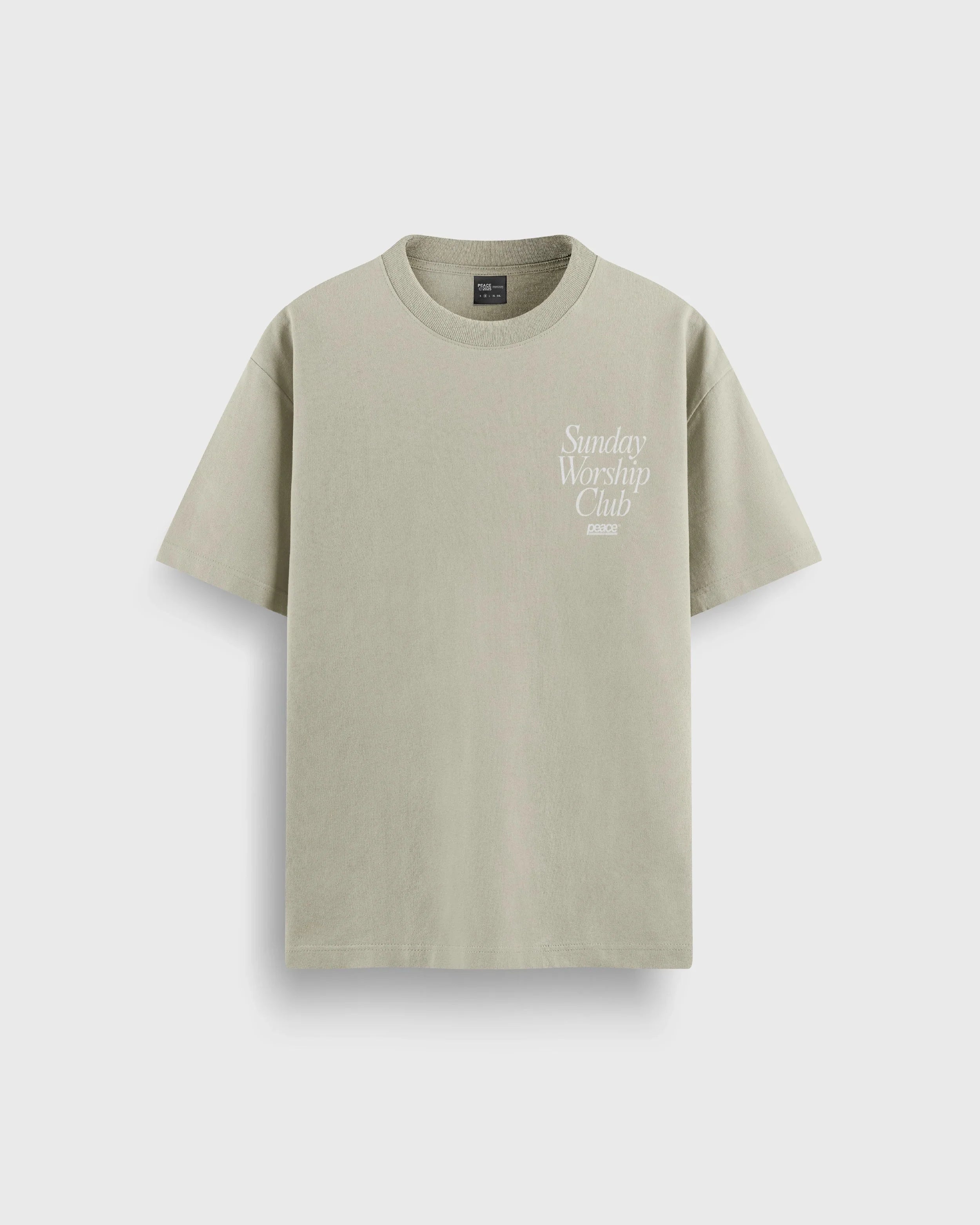 Sunday Worship Club Beige Loose Fit Heavyweight Tee | Peace® ODMPOD