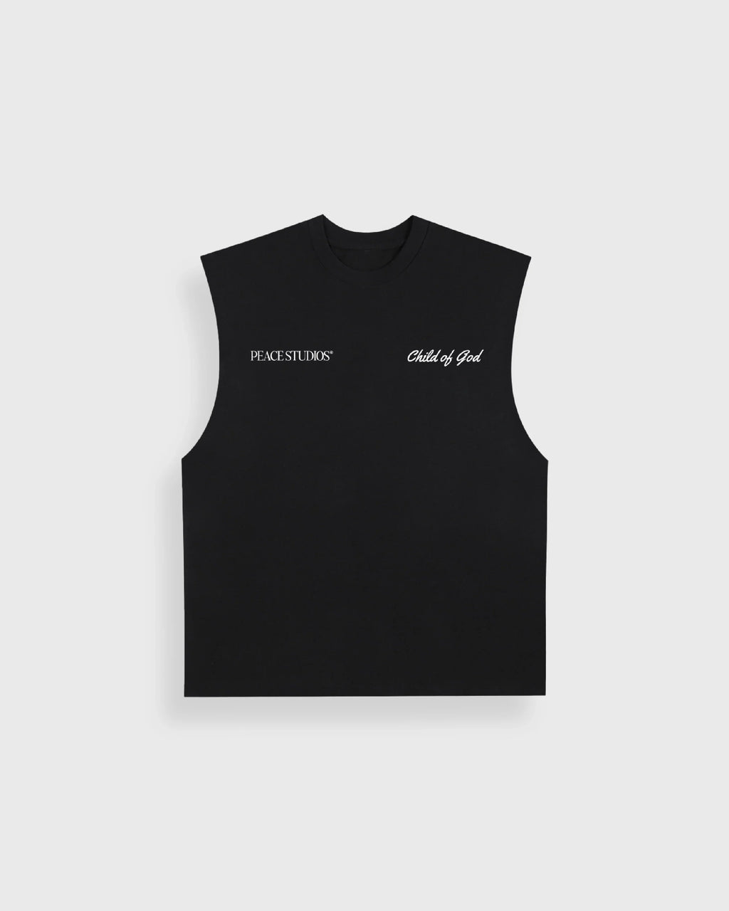 Child of God Black Raw Edge Tank Top | House Of Peace®