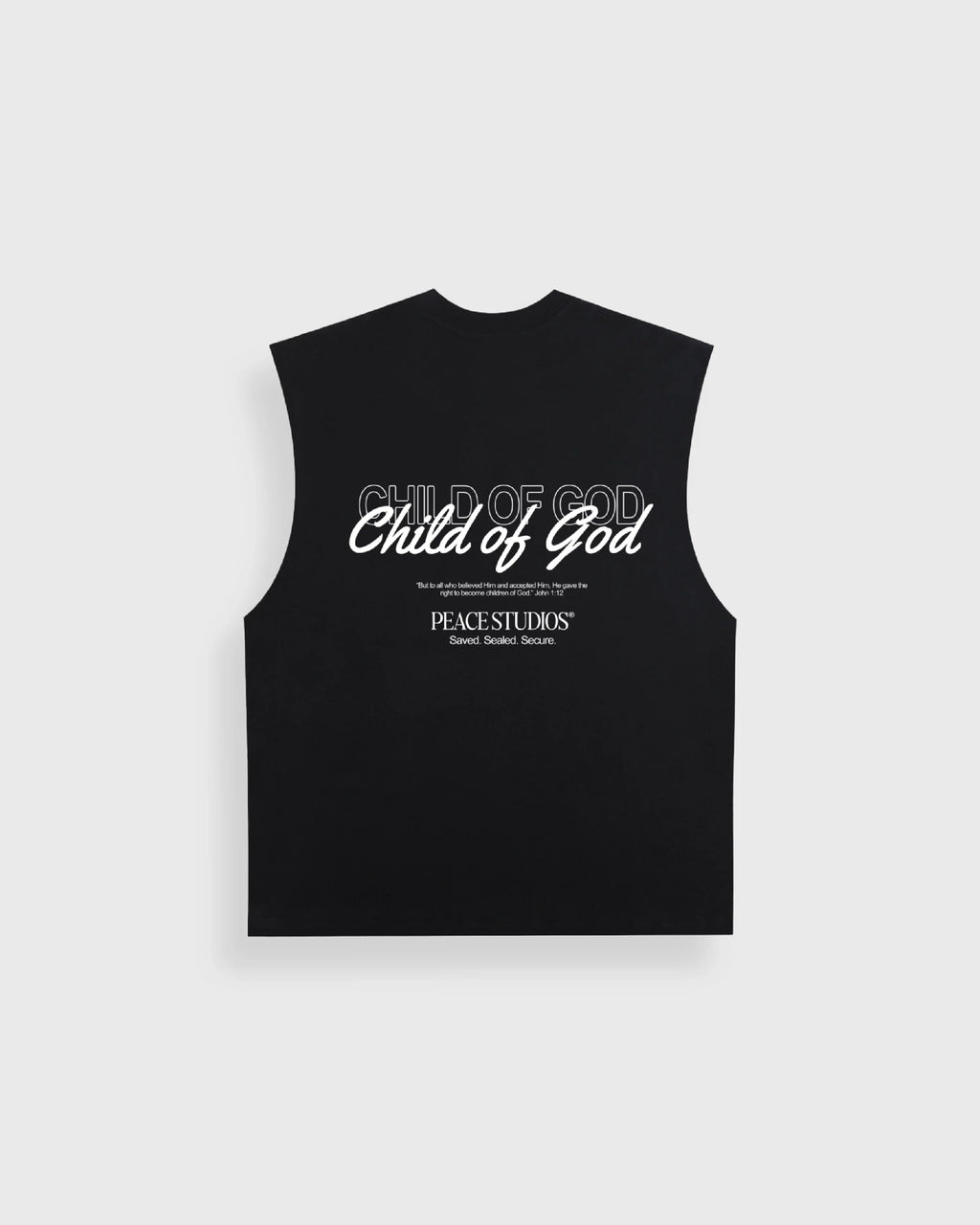 Child of God Black Raw Edge Tank Top | House Of Peace®