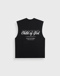 Child of God Black Raw Edge Tank Top | House Of Peace®