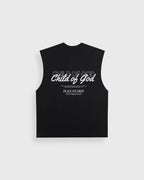 Child of God Black Raw Edge Tank Top | House Of Peace®