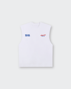 Not Luck Just God White Raw Edge Tank Top | House of Peace®