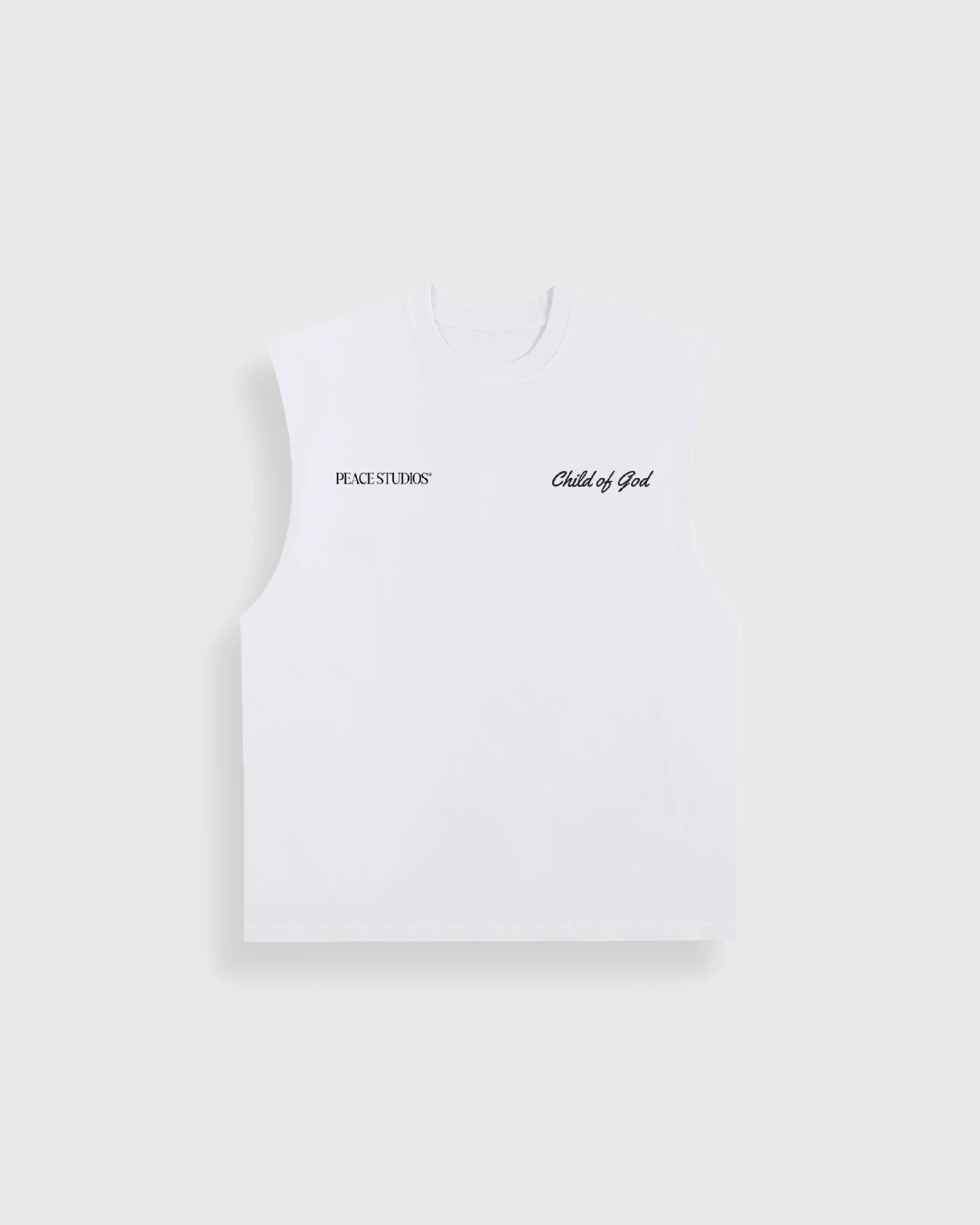 Child of God White Raw Edge Tank Top | House Of Peace®