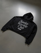 Sunday Worship Club Premium Black Boxy Hoodie | House Of Peace®